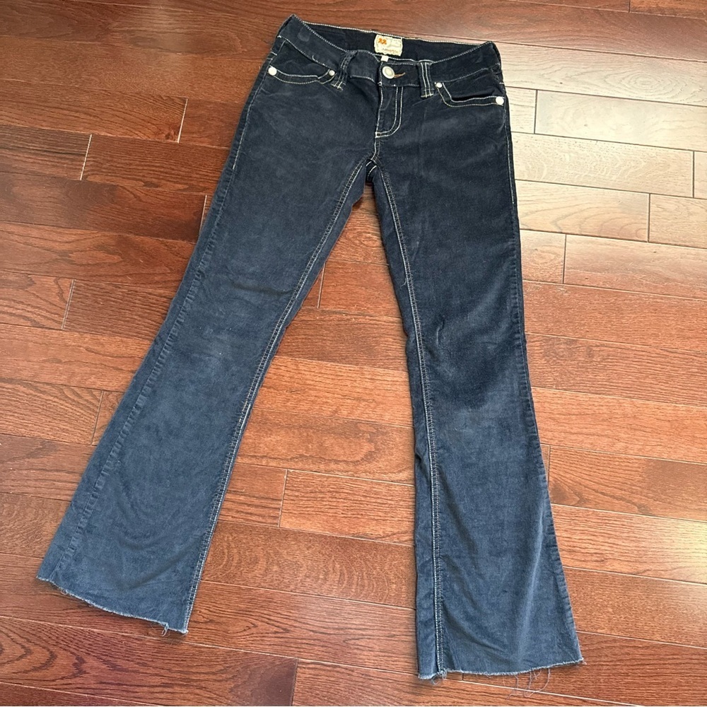 Y2K Vintage Twill Twenty Two Velvet Low Rise Flare Jeans Women’s Size 27